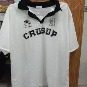 Collared T-shirt, loose-fitting form shirt